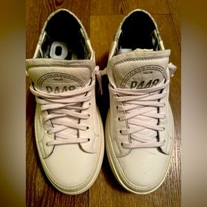 P448 White Louise Platform Sneakers Size 8